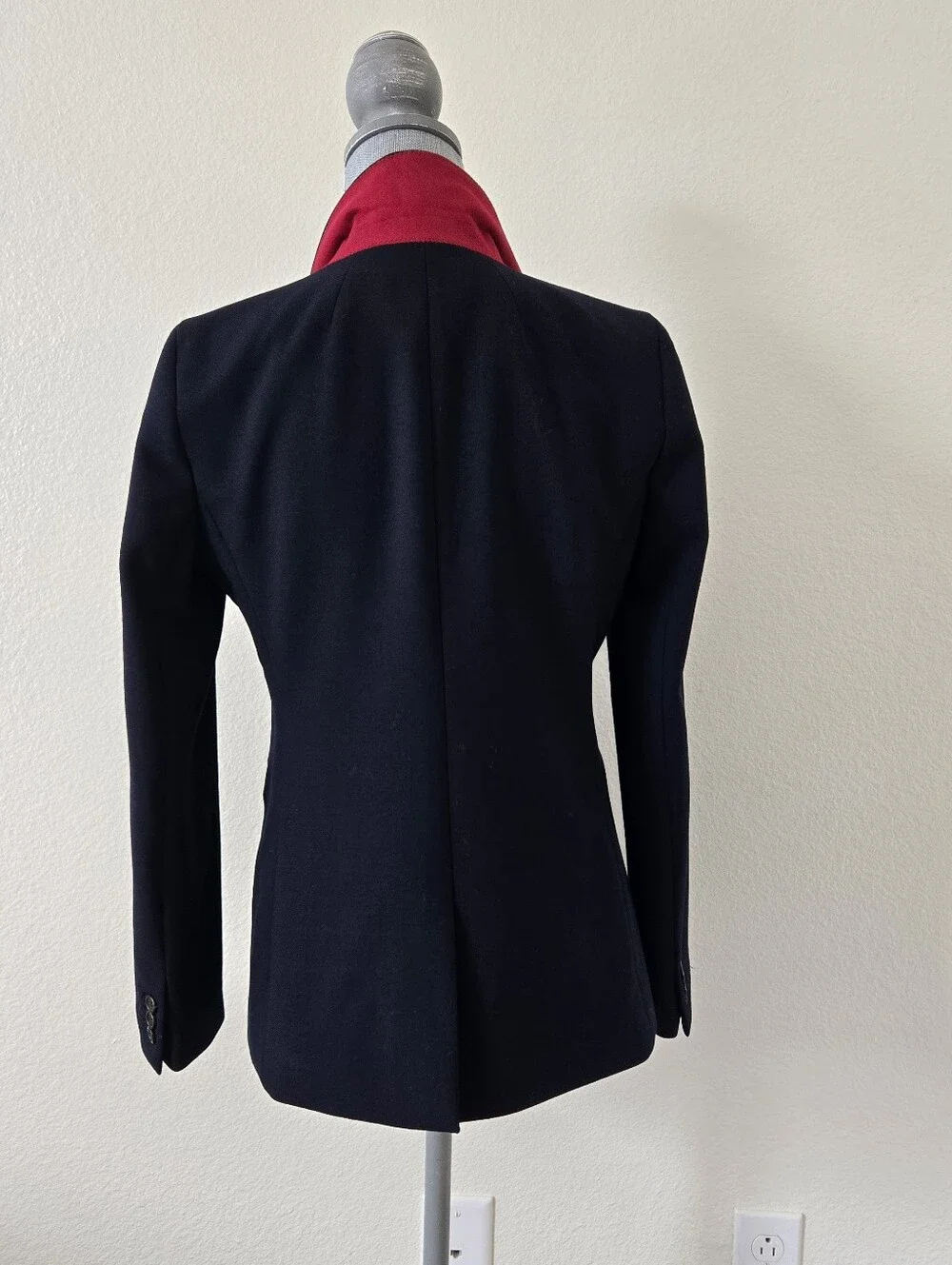 J. Crew Womens Wool Blend Parke Blazer Navy Blue Size 6 Pteppy Academia  G7726